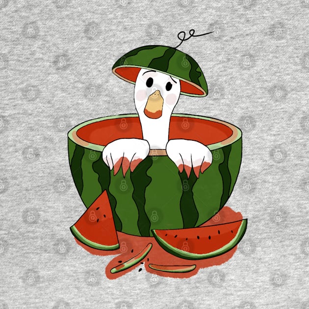Watermelon Doo Doo duck by LaartStudio